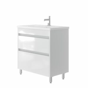 Тумба "Luton - 80" універсальна (напольно-підвісна) з умивальником "Soft-80"