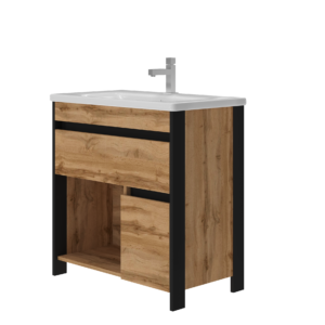 Тумба "Bronx - 80" Дуб Вотан з умивальником "Soft-80"